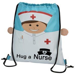 Hug A Nurse Cinch Bag Tote